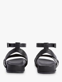 Whistles Gaia Asymmetric Footbed Sandals, Black - view 2, Black