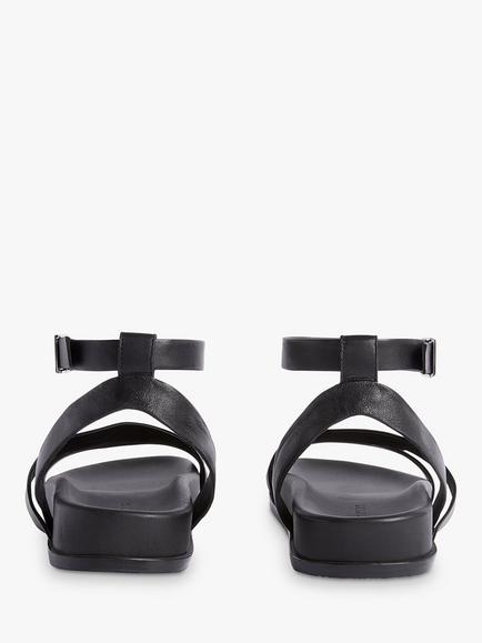 Whistles Gaia Asymmetric Footbed Sandals, Black - view 2, Black