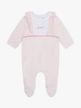 HUGO BOSS Baby Velvet Sleepsuit, Pale Pink