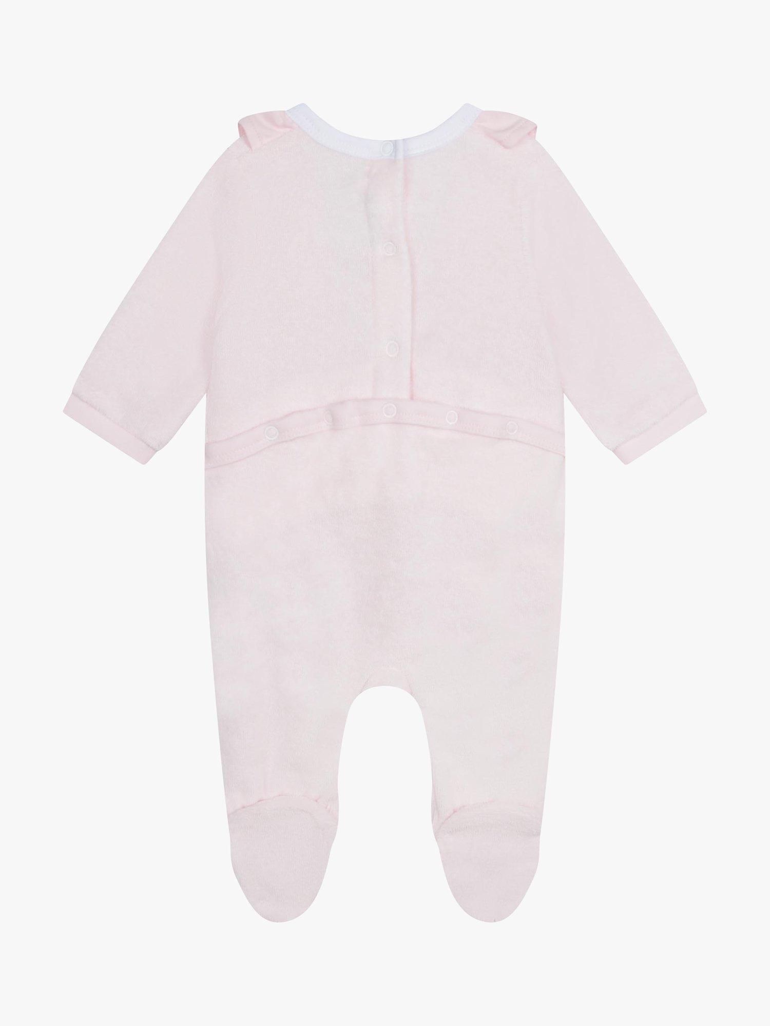 Product image 2 of 3, which shows HUGO BOSS Baby Velvet Sleepsuit, Pale Pink, 9 months