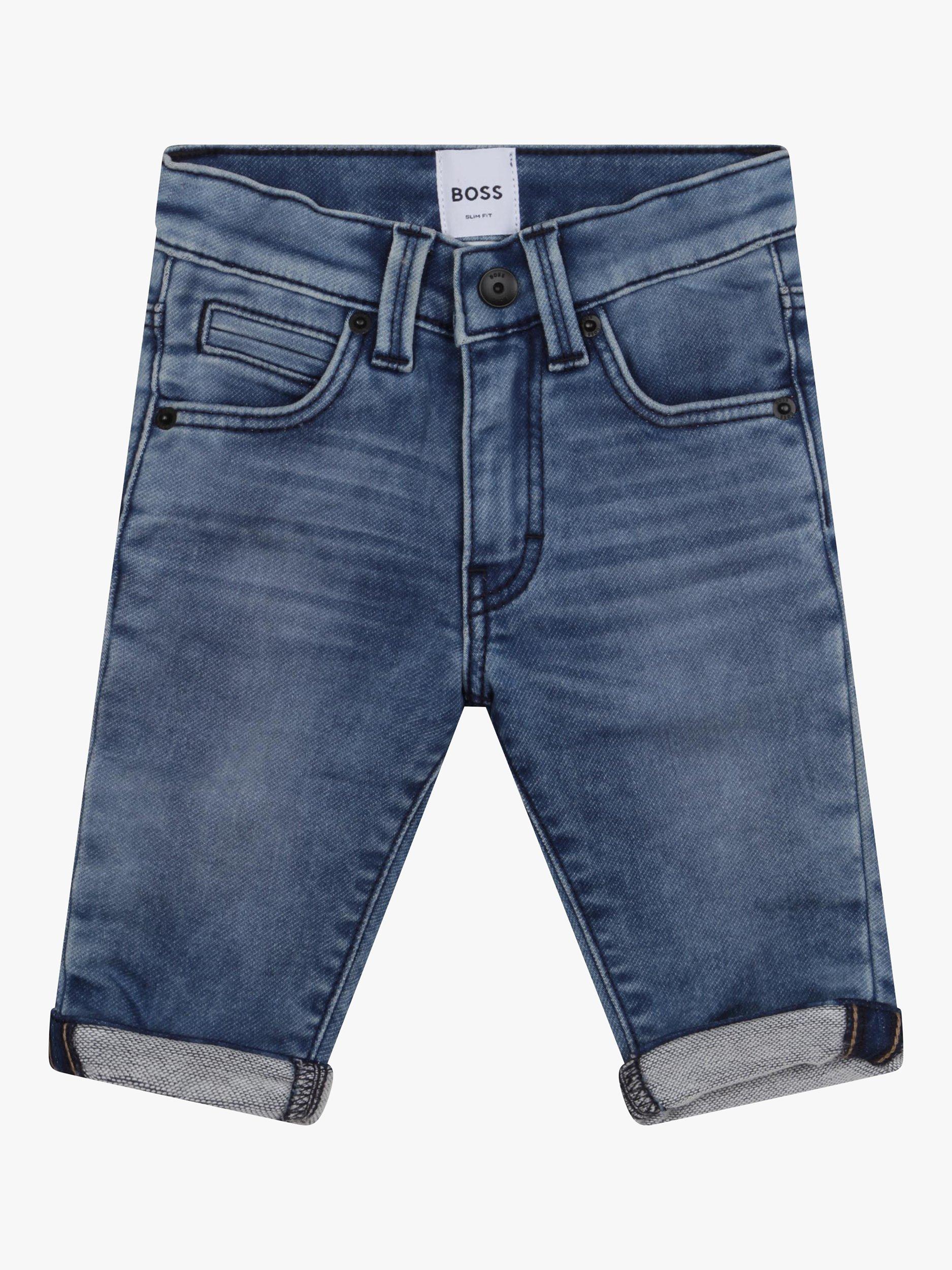 HUGO BOSS HUGO Fleece Like Denim Trousers, Blue, Light Blue