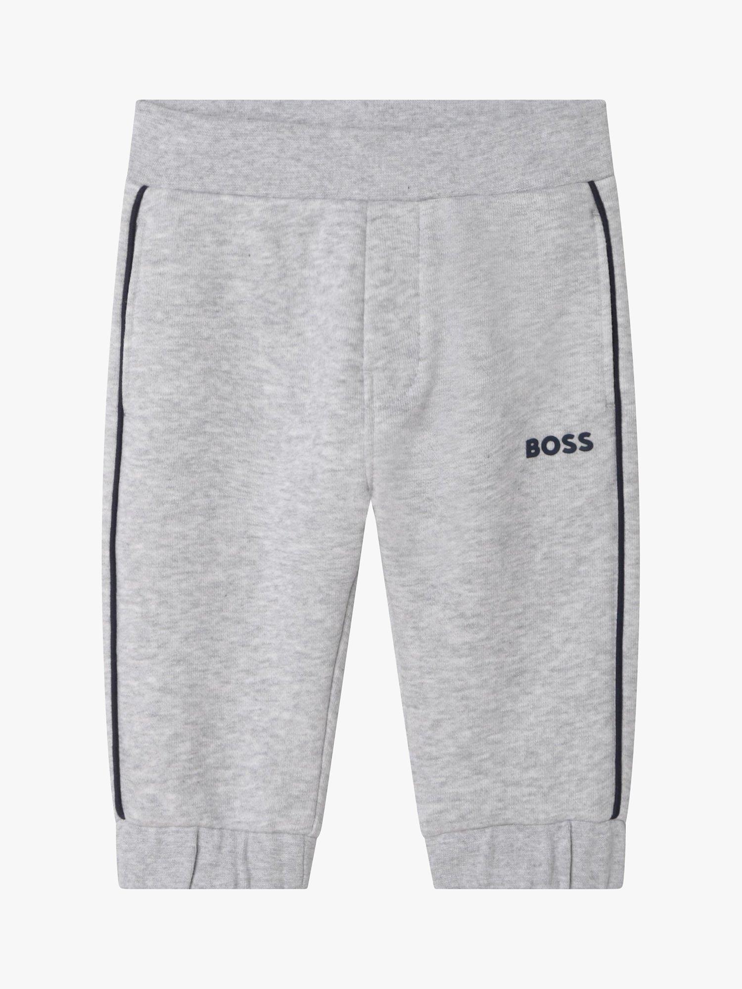 BOSS Baby French Terry Track Trousers, Grey/Multi