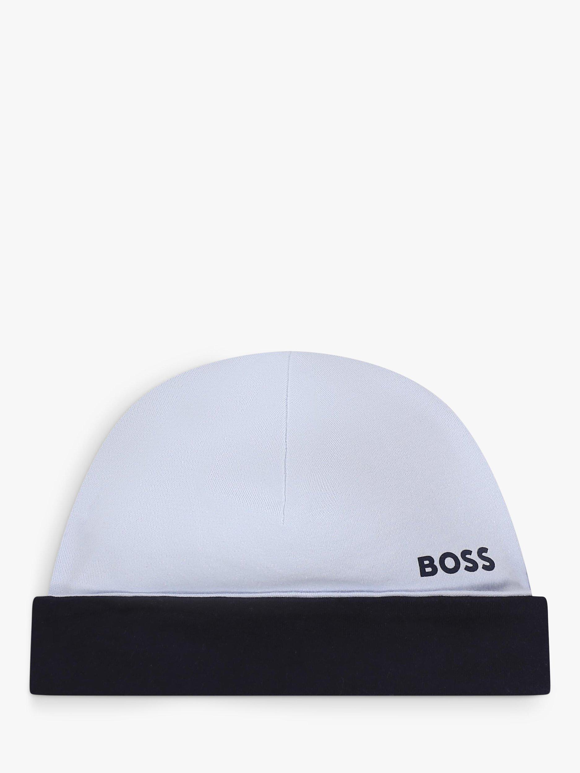 HUGO BOSS New Born Logo Pull On Hat, Pale Blue/Multi