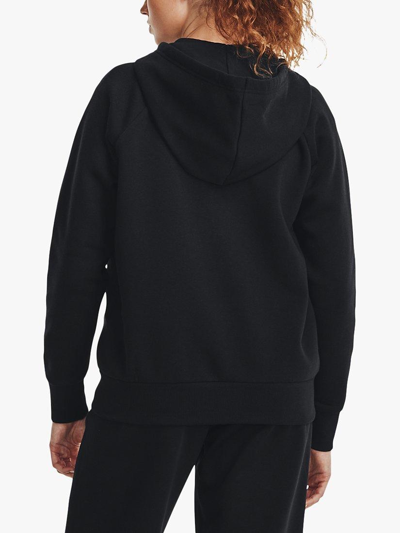 Product image 3 of 4, which shows Under Armour Rival Fleece Full Zip Hoodie, Black/White, XS