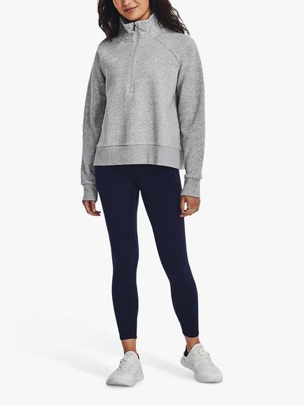 Under Armour Rival Fleece 1/2 Zip Sweatshirt - view 2, Light Heather/White