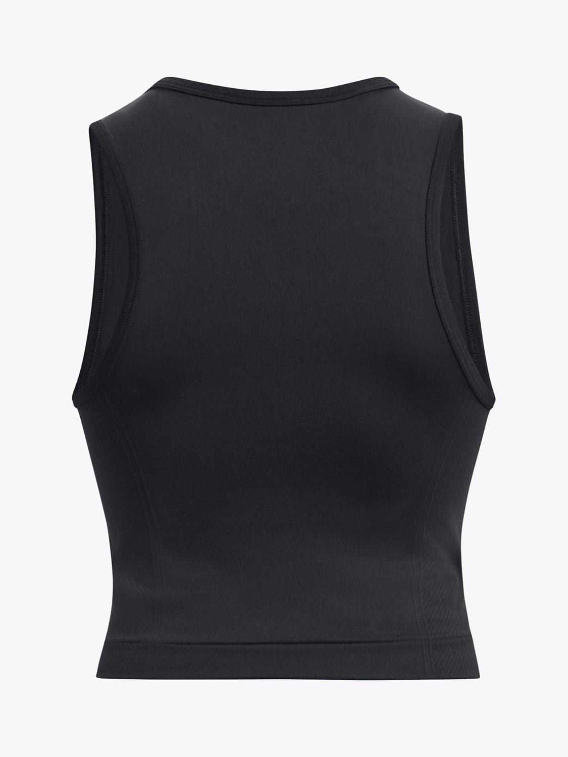 Product image 6 of 6, which shows Under Armour Train Seamless Tank Top, Black/White, L