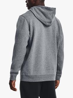 Under Armour Essential Fleece Hoodie - view 2, Gray Heather/White
