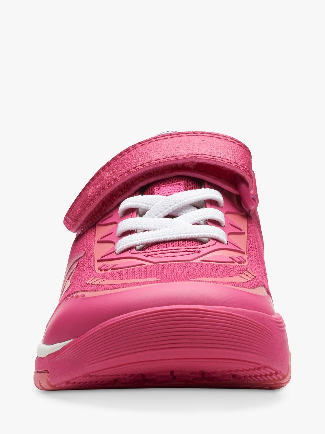 Product image 3 of 7, which shows Clarks Kids' Cica Star Flex Trainers, Pink Combi, A2.5G
