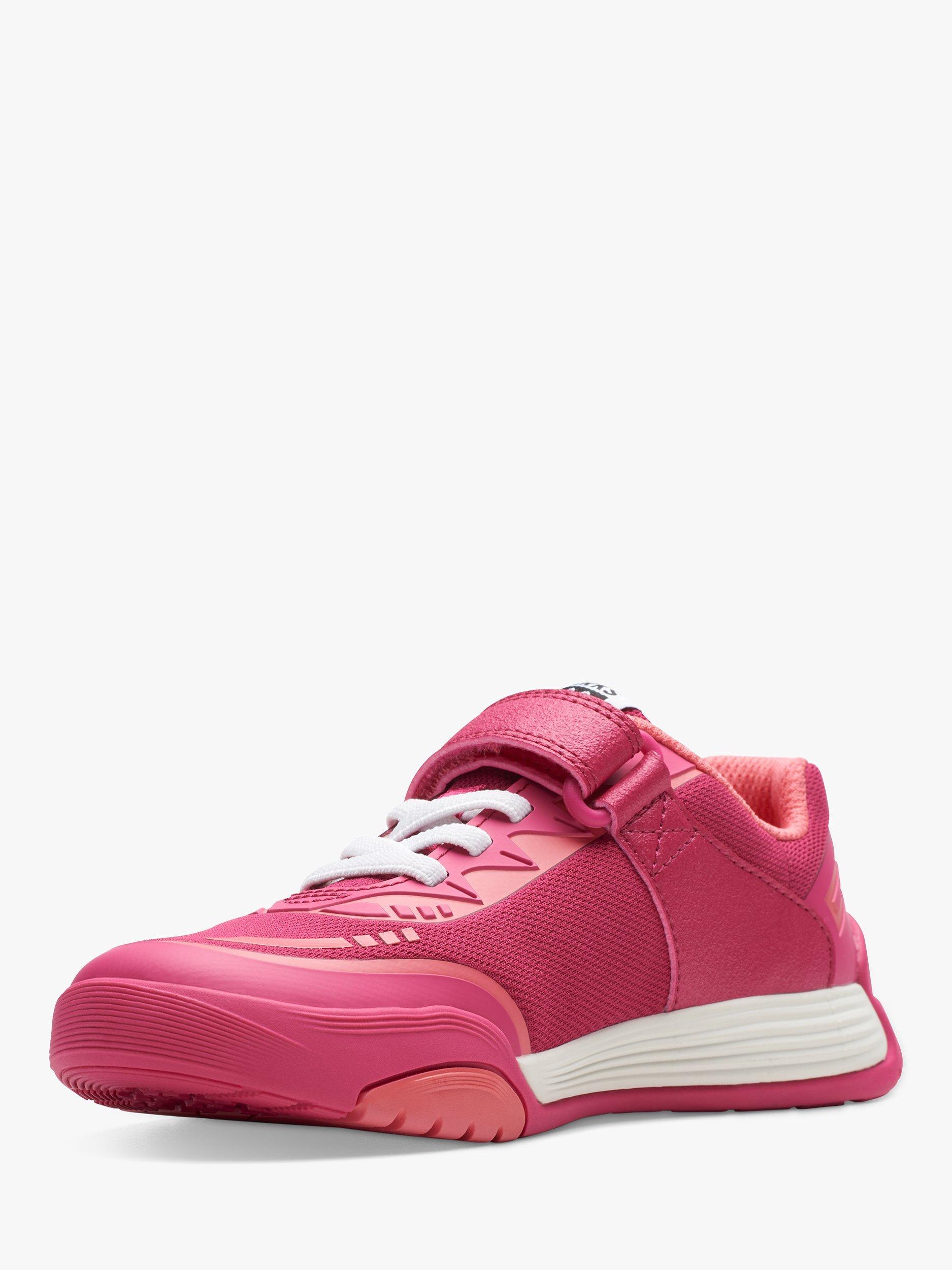 Product image 4 of 7, which shows Clarks Kids' Cica Star Flex Trainers, Pink Combi, A2.5G