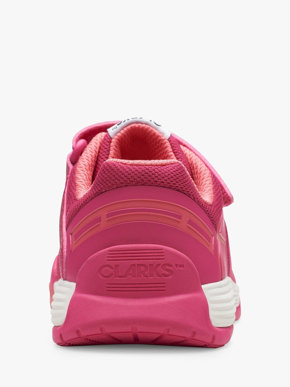 Product image 6 of 7, which shows Clarks Kids' Cica Star Flex Trainers, Pink Combi, A2.5G
