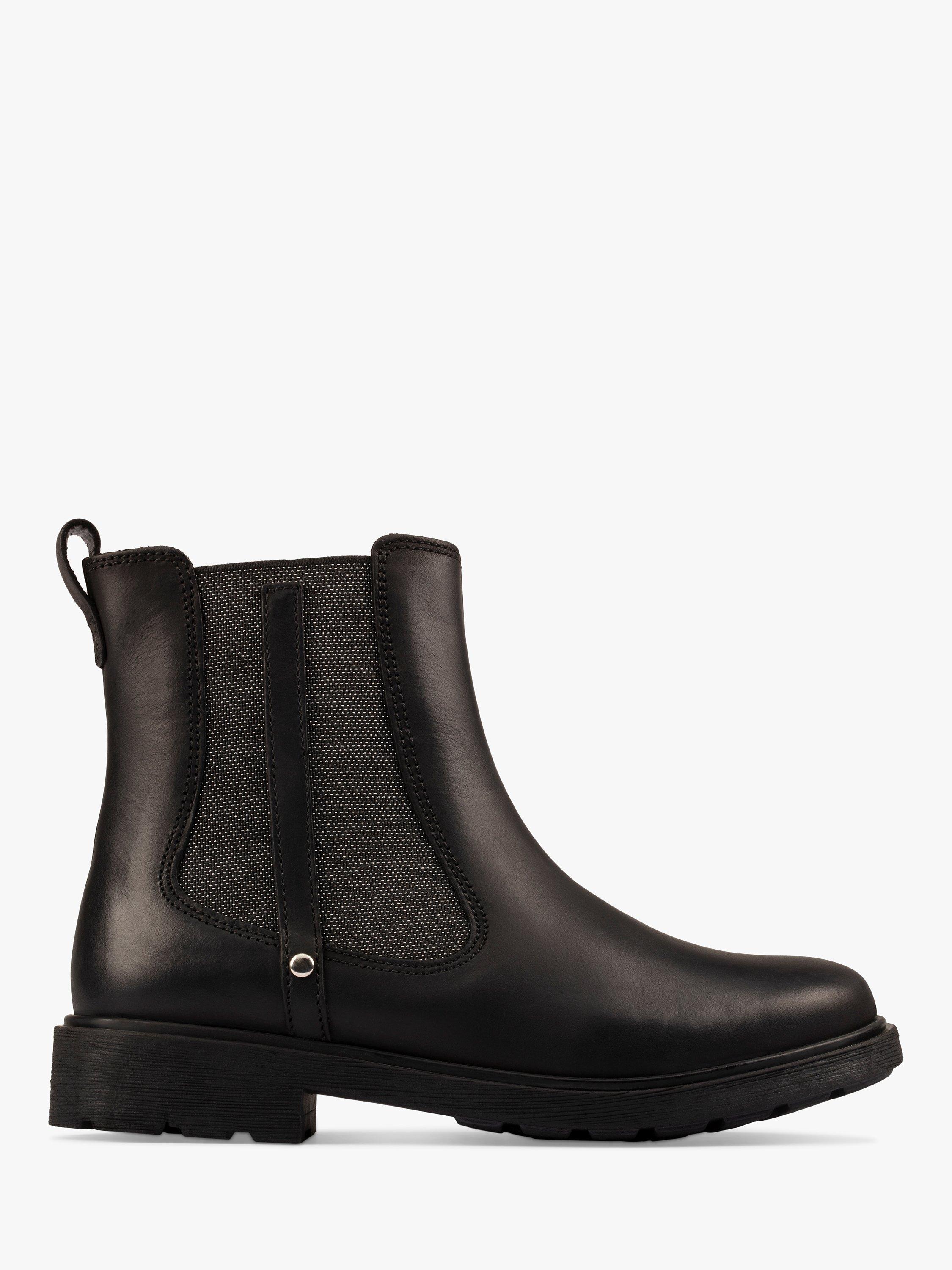 Clarks Kids Astrol Orin Chelsea Boots Black