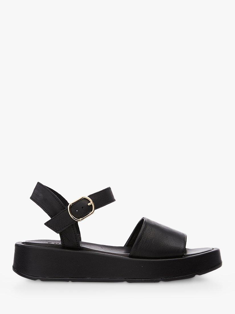 Moda in Pelle Mirella Leather Flatform Sandals, Black