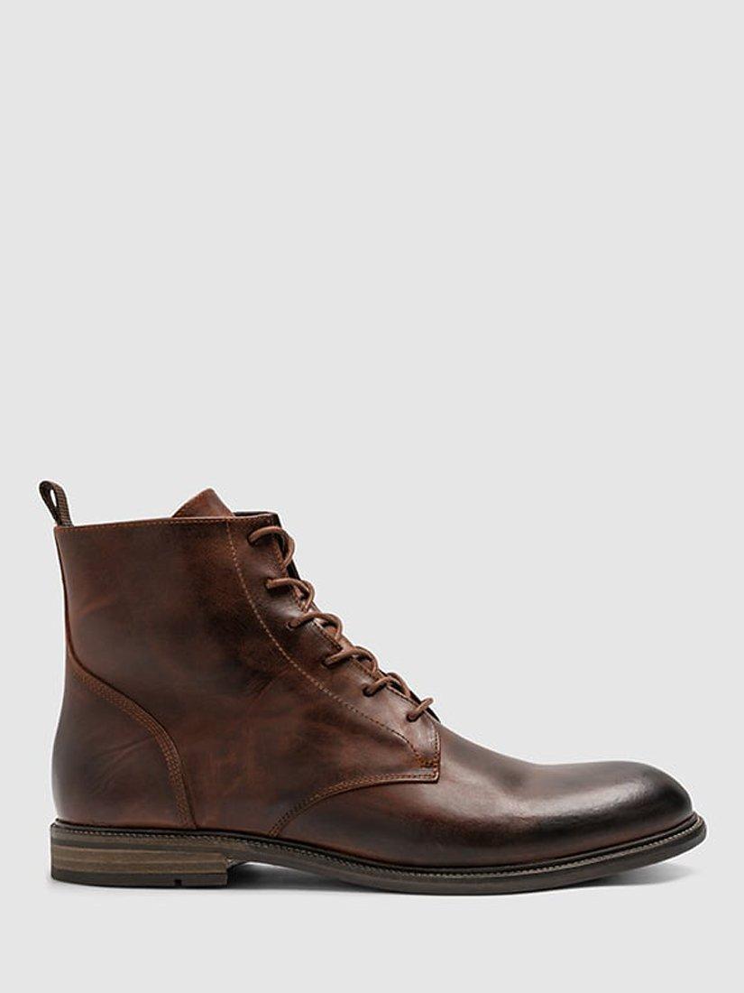 Rodd & Gunn Portal Military Leather Boots, Cognac 