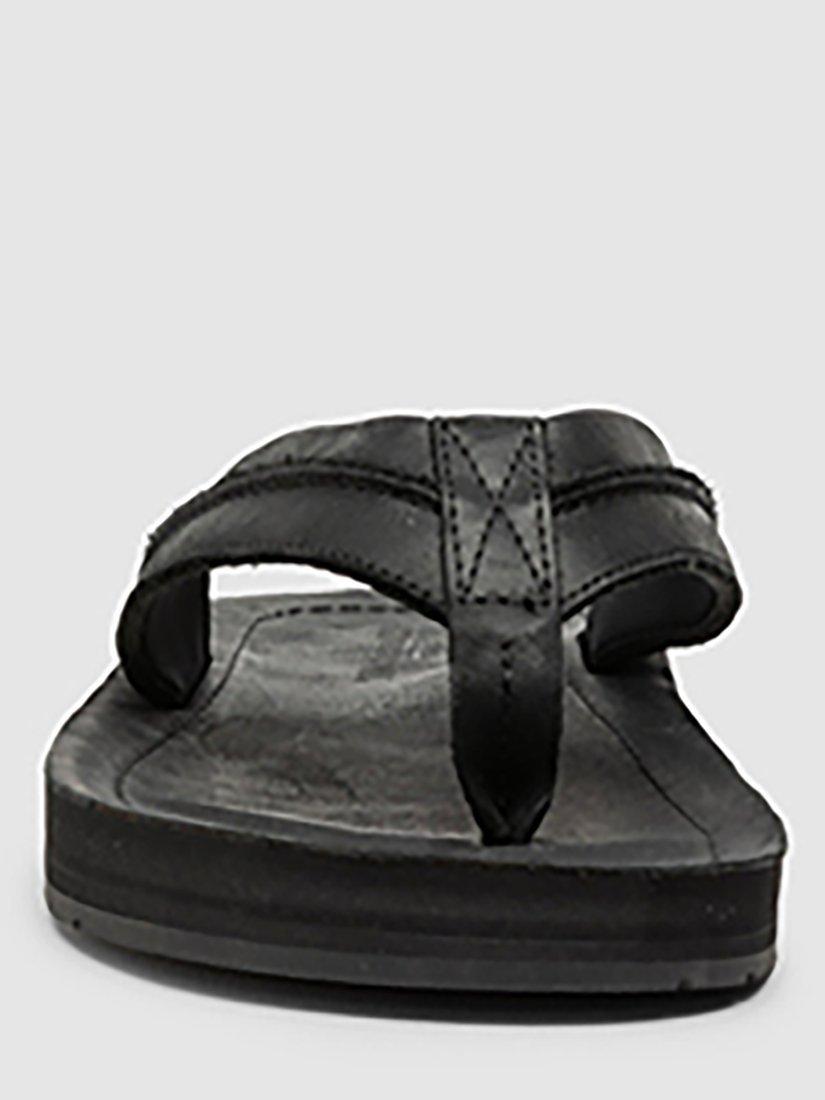 Product image 5 of 9, which shows Rodd & Gunn Piha Leather T-Bar Sandals, Black, 9