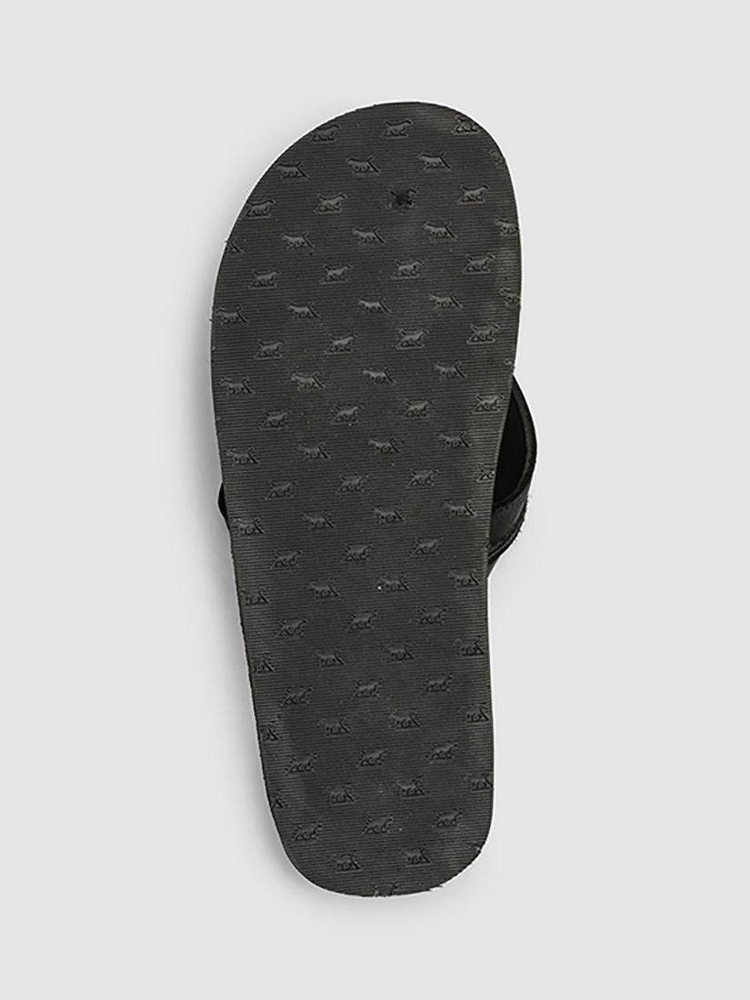 Product image 8 of 9, which shows Rodd & Gunn Piha Leather T-Bar Sandals, Black, 9