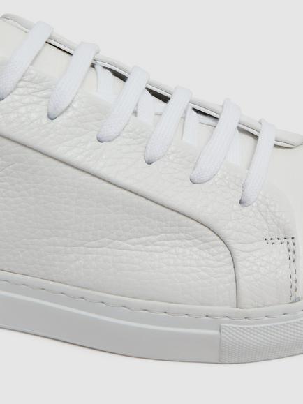 Reiss Luca Tumbled Trainers - view 2, White
