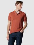 Rodd & Gunn The Gunn Cotton Slim Fit Short Sleeve Polo Shirt, Terracotta