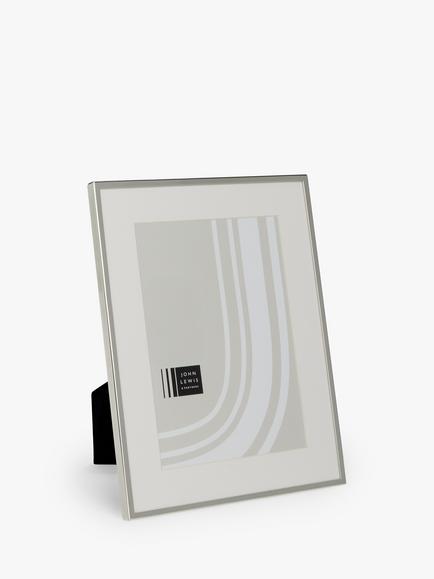 John Lewis Daya Photo Frame & Mount, Silver Plated