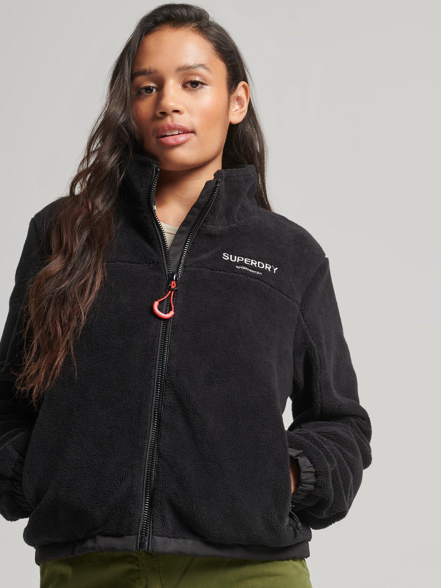 Superdry Fleece Trekker Jacket, Black