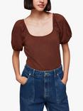 Whistles Square Neck Puff Sleeve Top