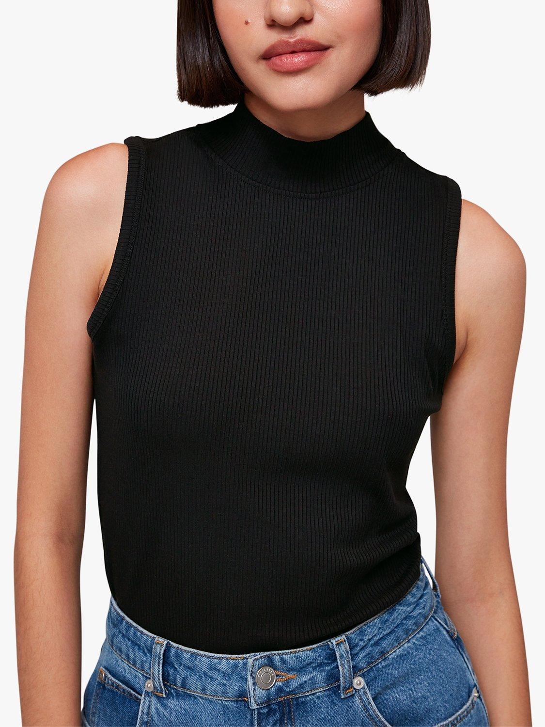 Whistles Ribbed Keyhole Tank Top
