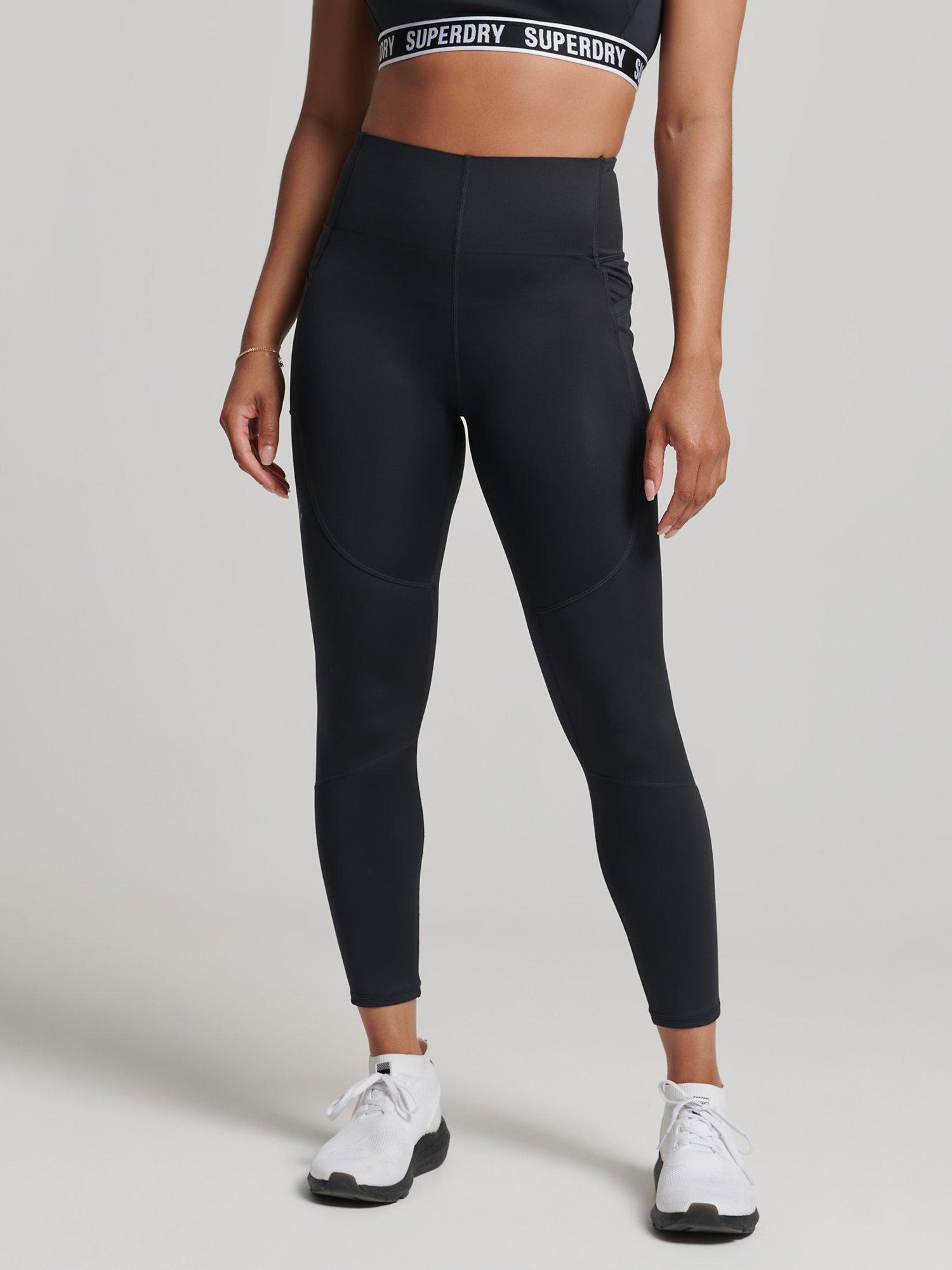 Superdry Run Tight Leggings, Black