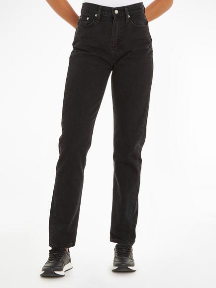 Calvin Klein Plain Slim Fit Straight Cut Jeans, Denim Black, Denim Black