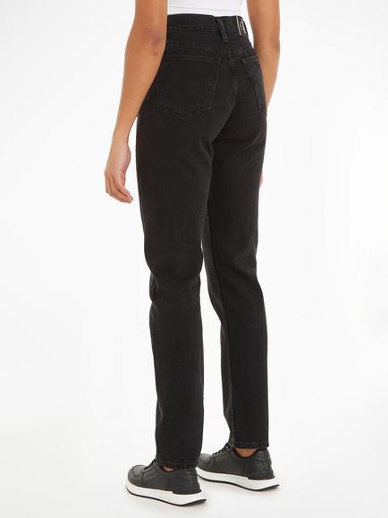 Calvin Klein Plain Slim Fit Straight Cut Jeans, Denim Black - view 2, Denim Black