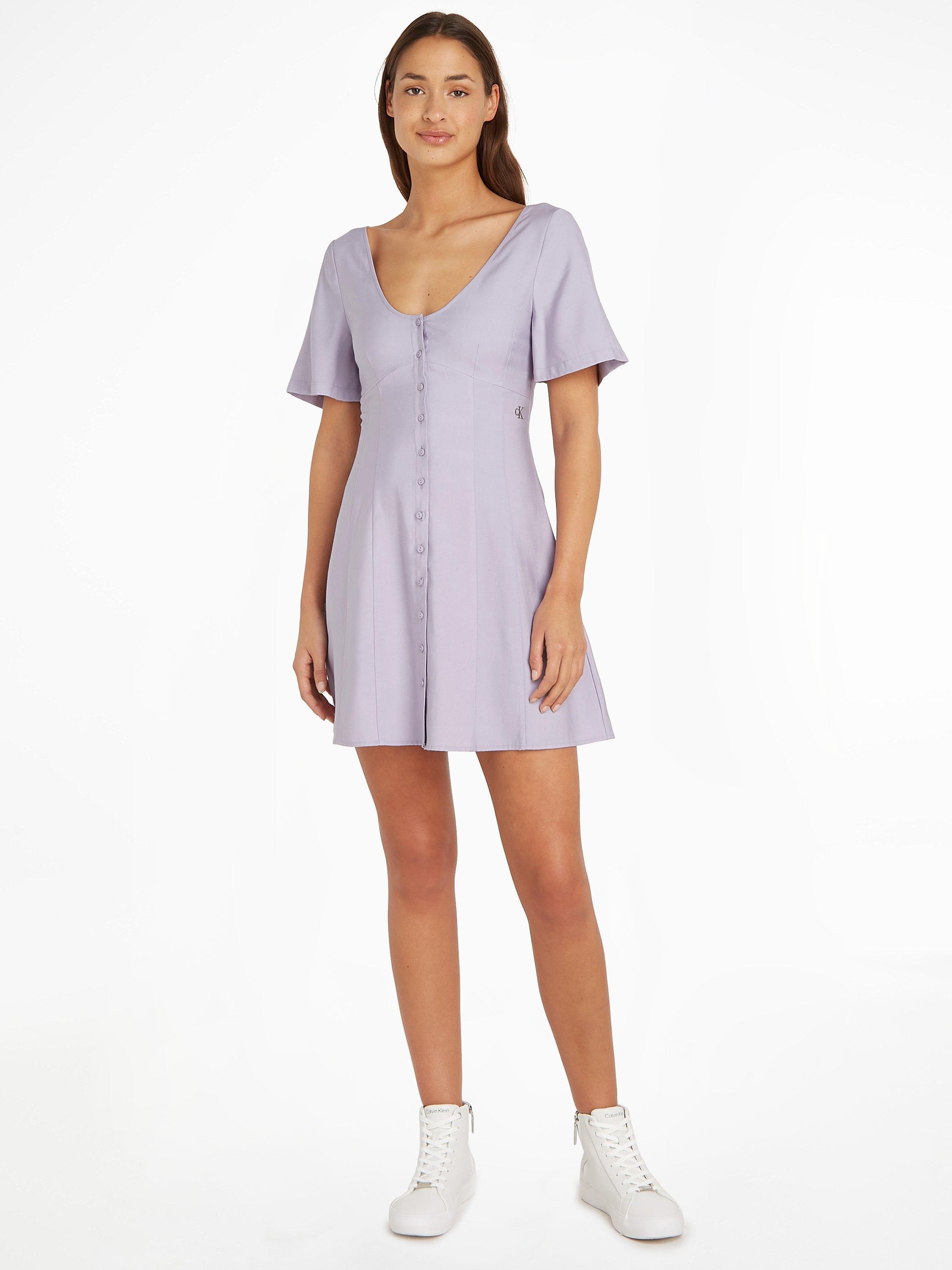 Calvin Klein Button Short Sleeve Lavender Aura