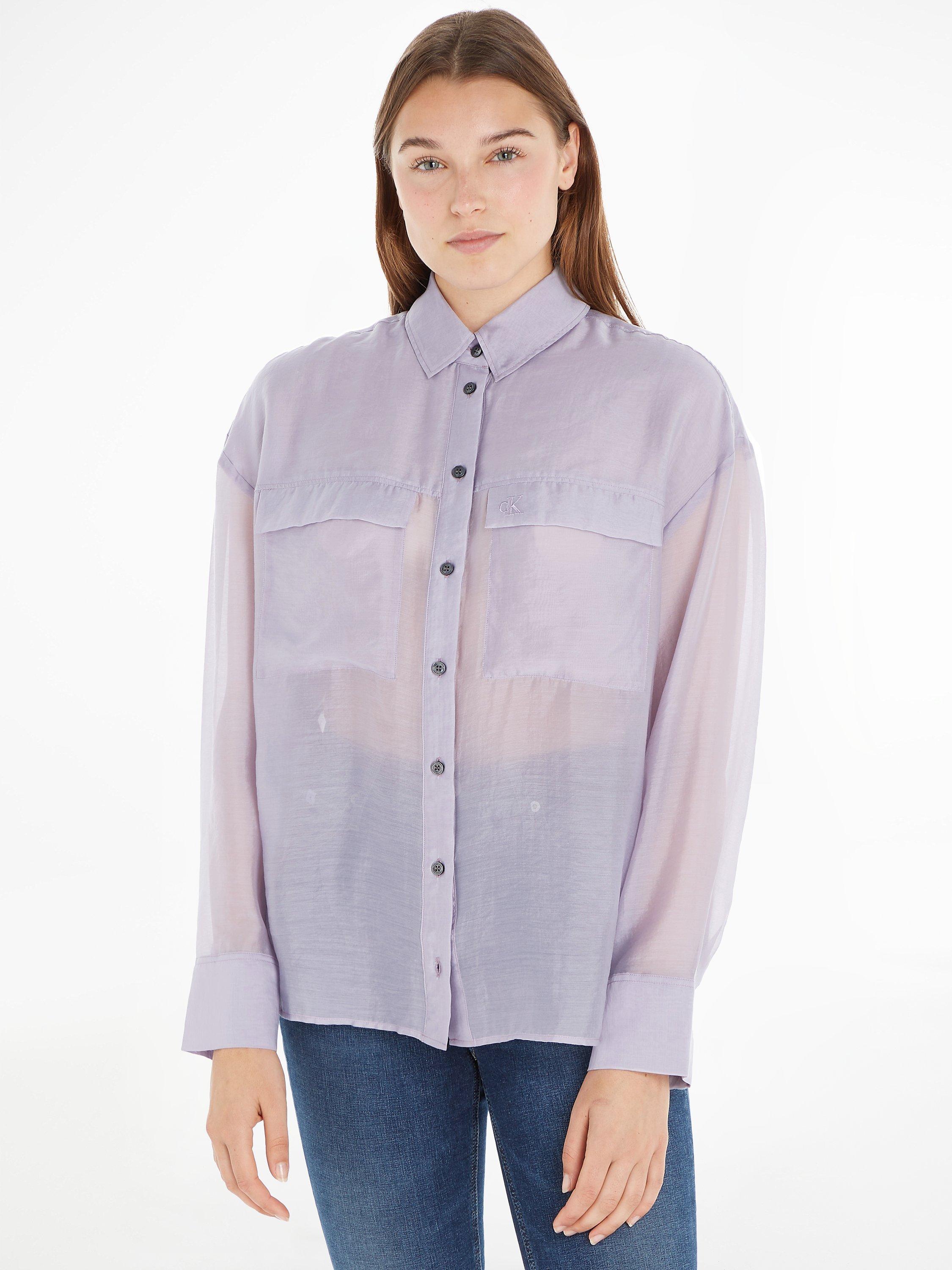 Calvin Klein Relaxed Long Sleeve Shirt, Lavender Aura
