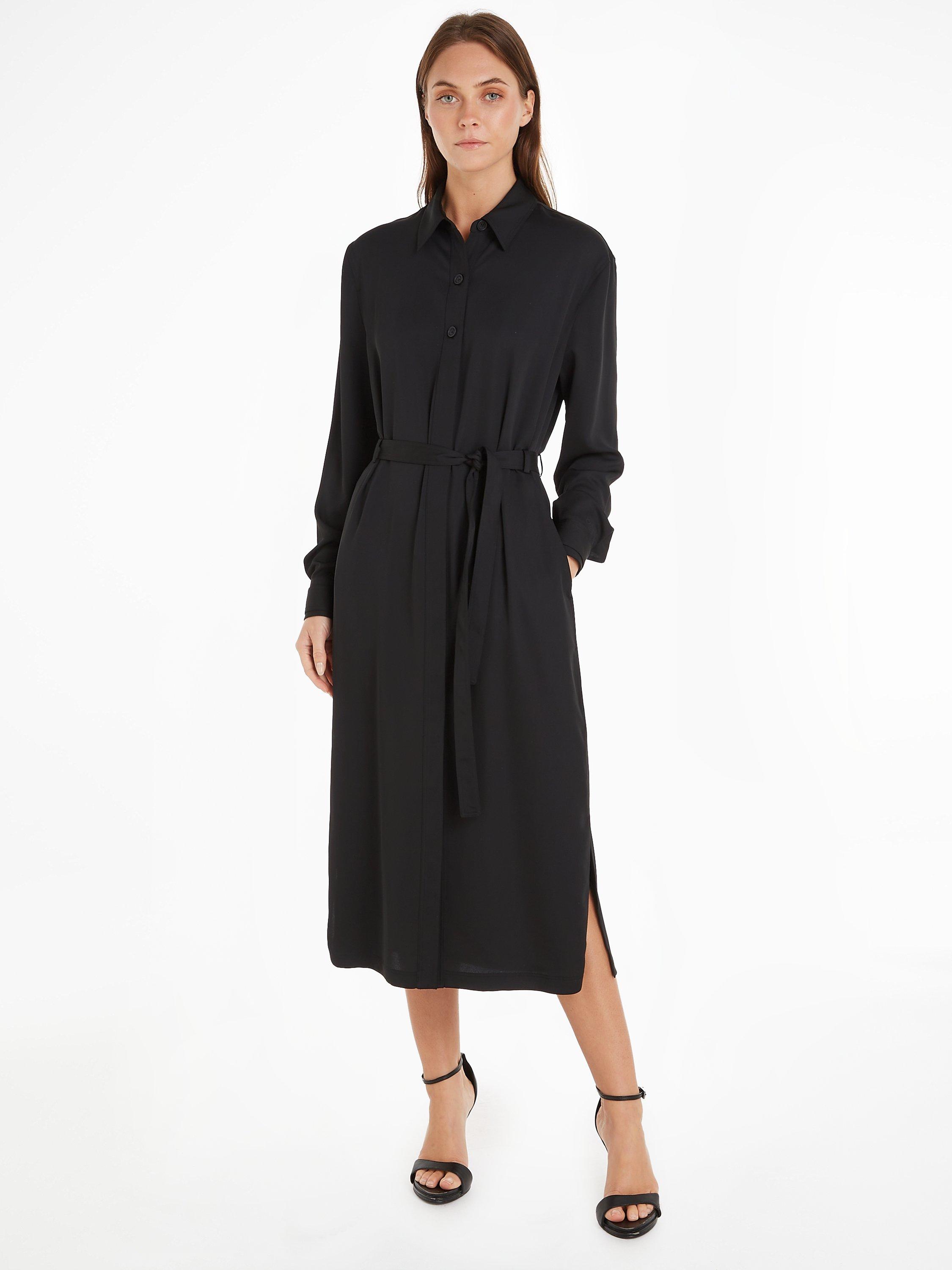 Calvin Klein Recycled Utility Shirt Dress, Black