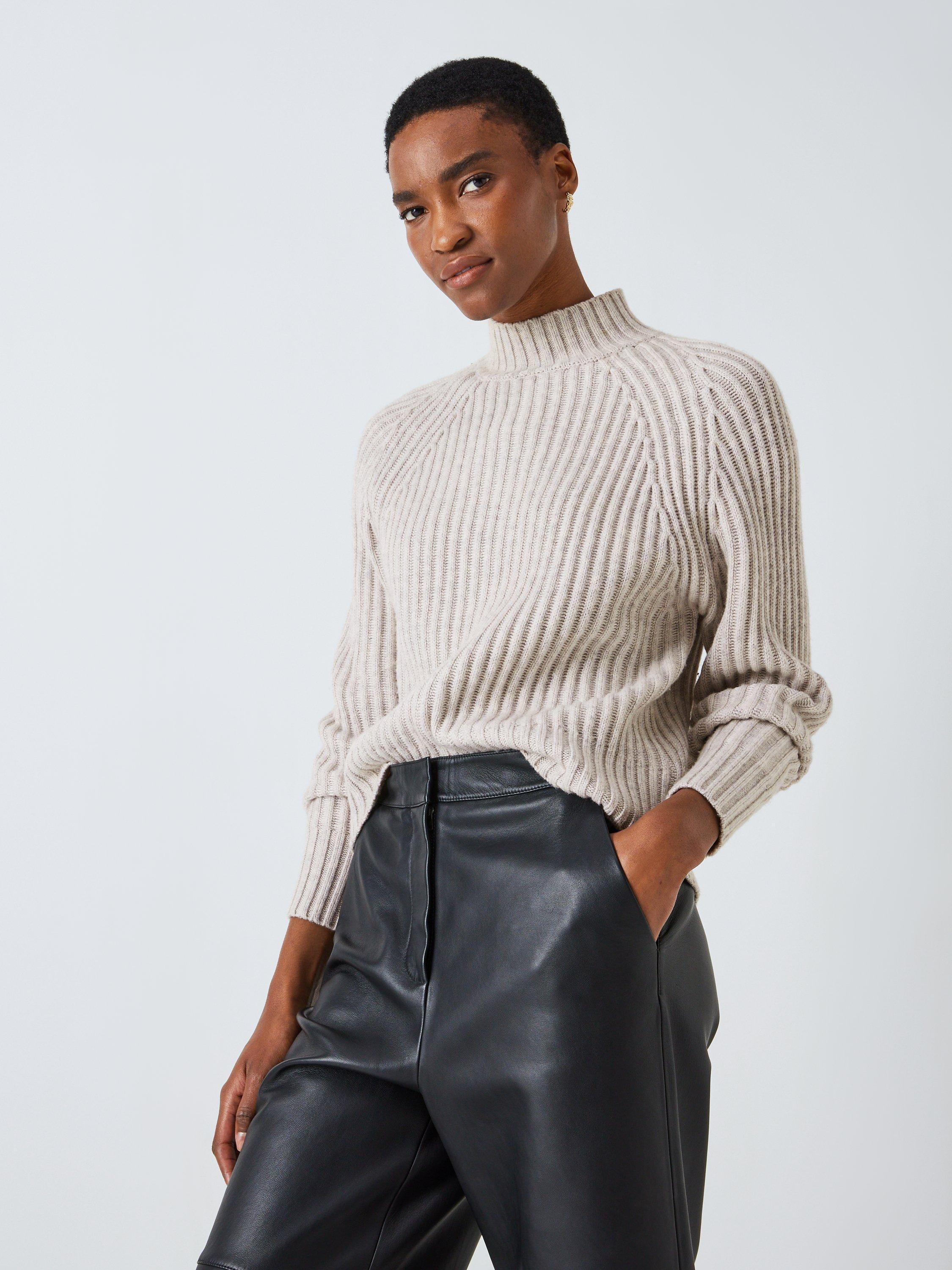 John Lewis Merino Wool Turtle Neck Jumper, Grey