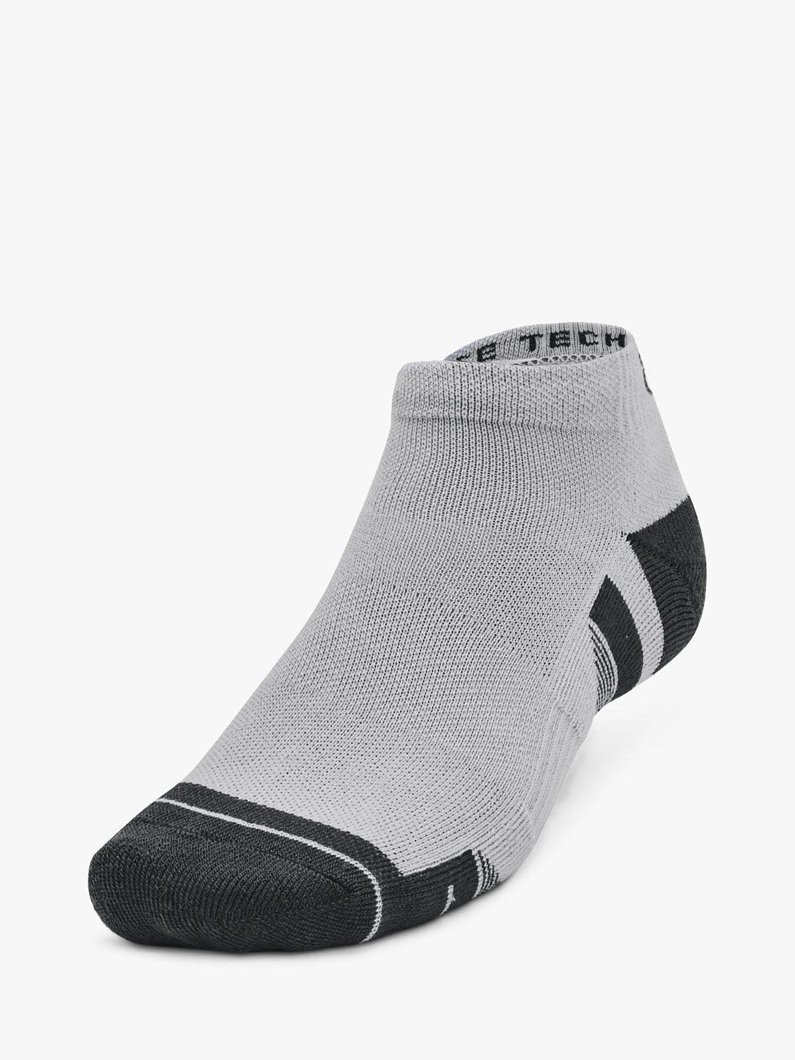Under Armour Performance Tech Low Cut Socks Pack of 3 Mod Gray White Jet Gray