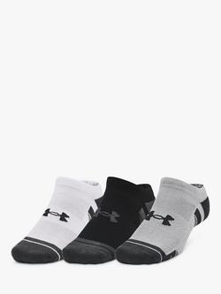 Under Armour Performance Tech Socks, Pack of 3, Mod Gray/White/Jet Gray