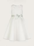 Monsoon Kids' Freya 3D Scuba Bridesmaid Dress, Ivory