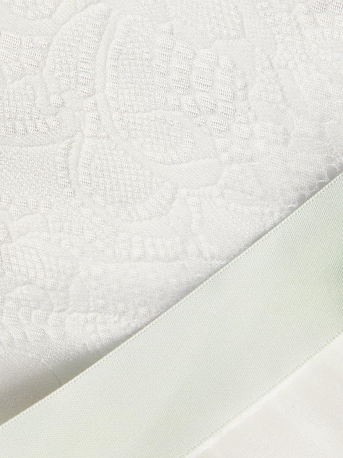 Product image 3 of 3, which shows Monsoon Kids' Freya 3D Scuba Bridesmaid Dress, Ivory, 8 years
