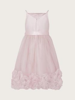 Monsoon Kid's Odette Blossom Dress, Ivory - view 2, Pink