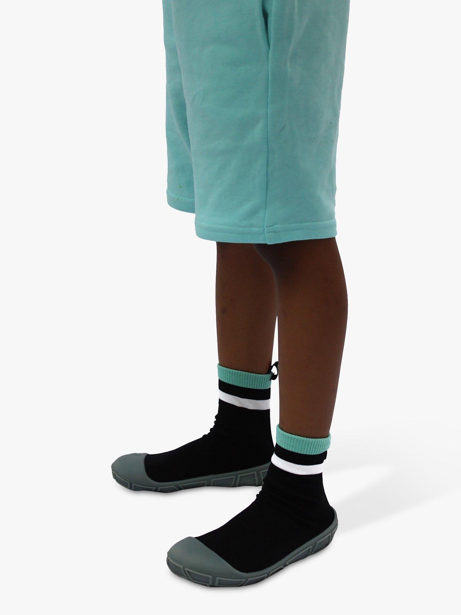 Product image 2 of 4, which shows Turtl Kids' Recycled Indoor Outdoor Sock Shoes, Black, 2-3