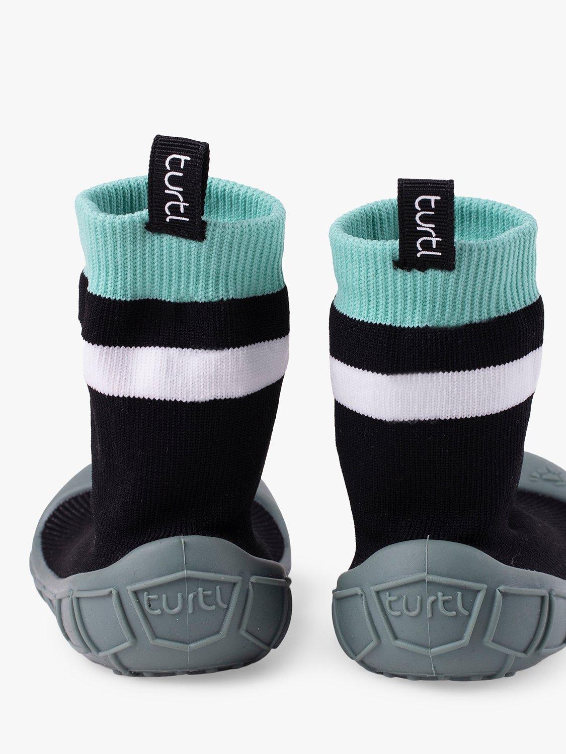 Product image 4 of 4, which shows Turtl Kids' Recycled Indoor Outdoor Sock Shoes, Black, 2-3