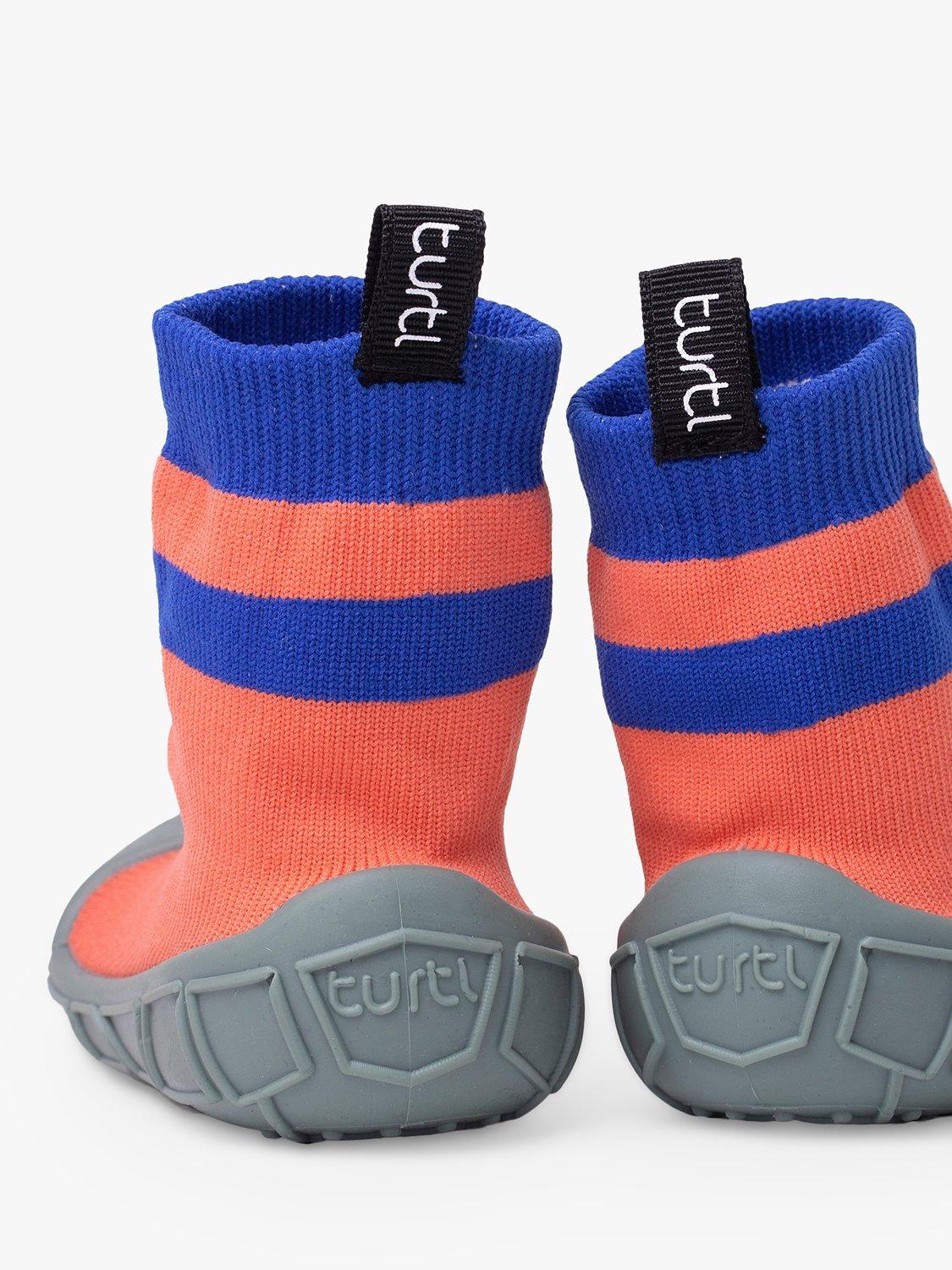 Product image 5 of 6, which shows Turtl Kids' Recycled Indoor Outdoor Sock Shoes, Coral, 2-3