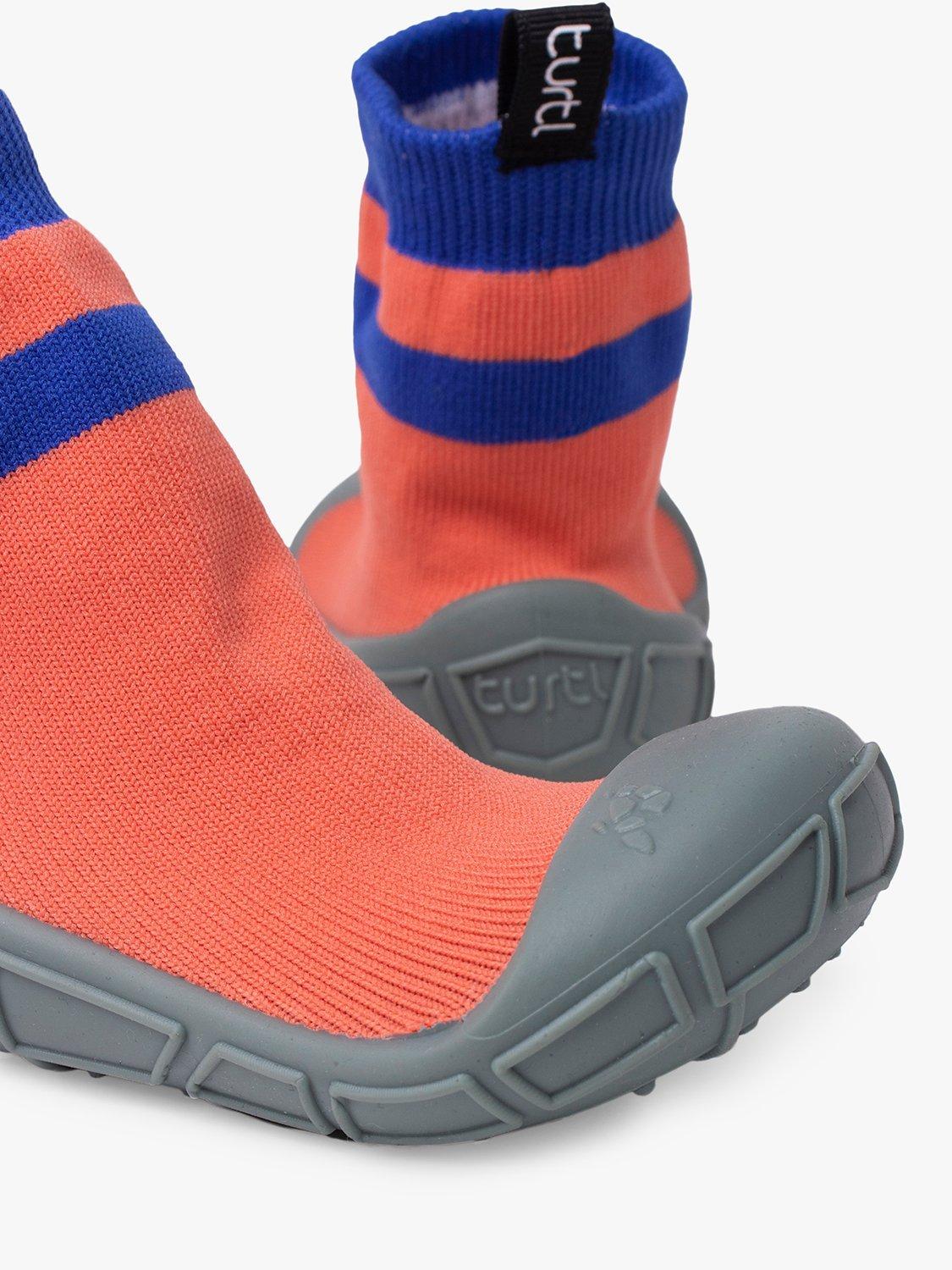 Product image 6 of 6, which shows Turtl Kids' Recycled Indoor Outdoor Sock Shoes, Coral, 2-3