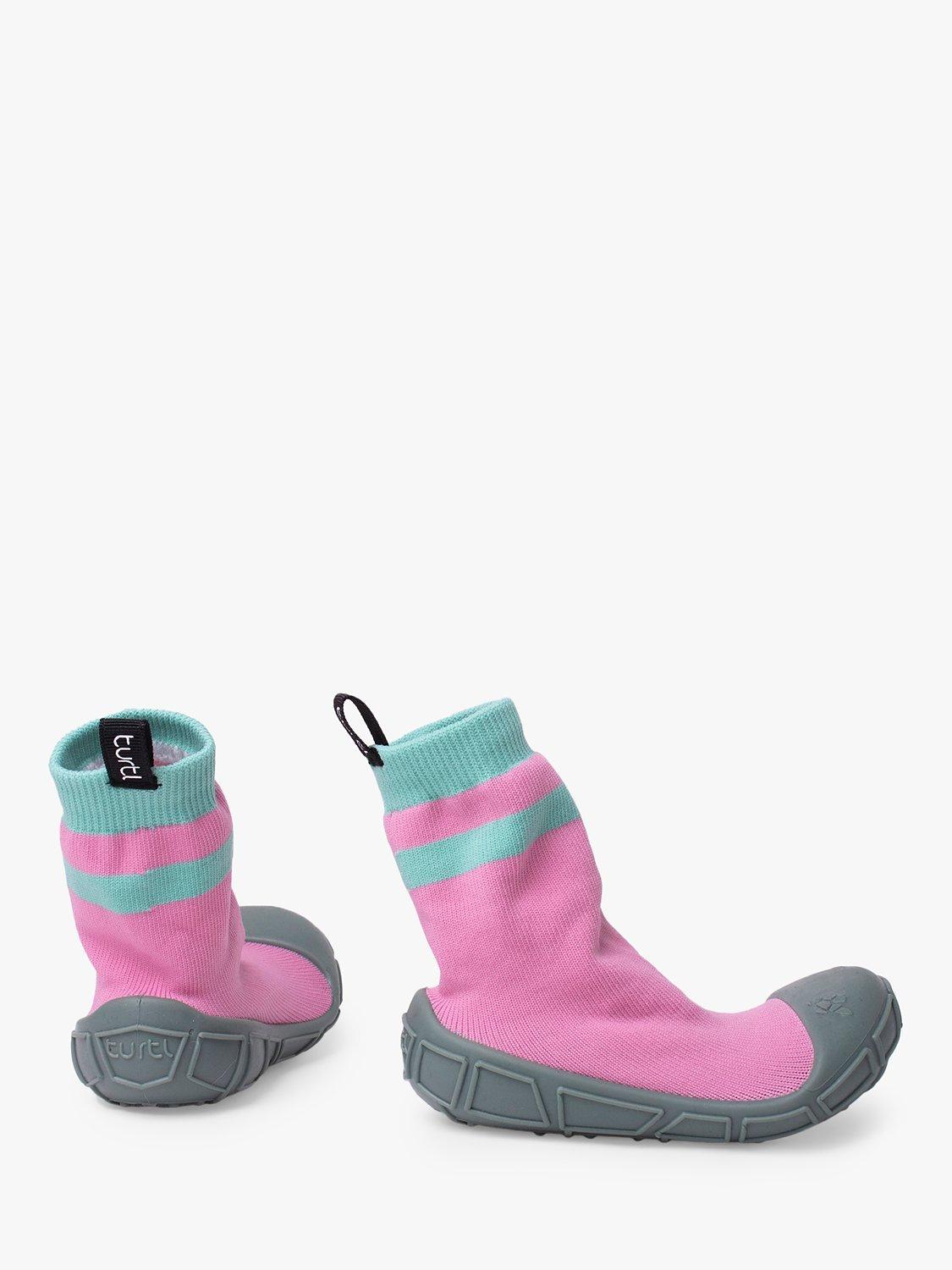 Product image 2 of 6, which shows Turtl Kids' Recycled Indoor Outdoor Sock Shoes, Pink, 2-3