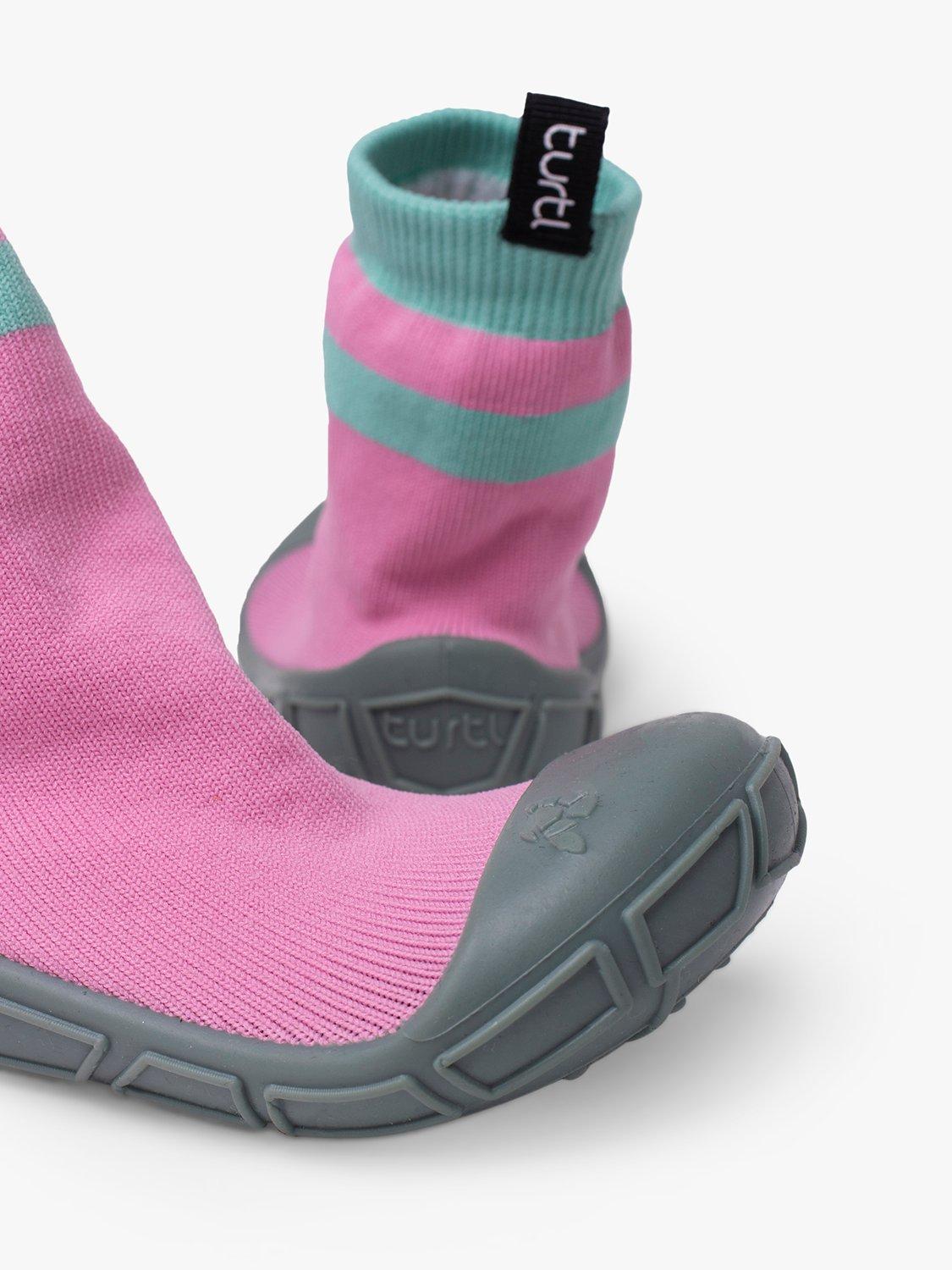 Product image 6 of 6, which shows Turtl Kids' Recycled Indoor Outdoor Sock Shoes, Pink, 2-3