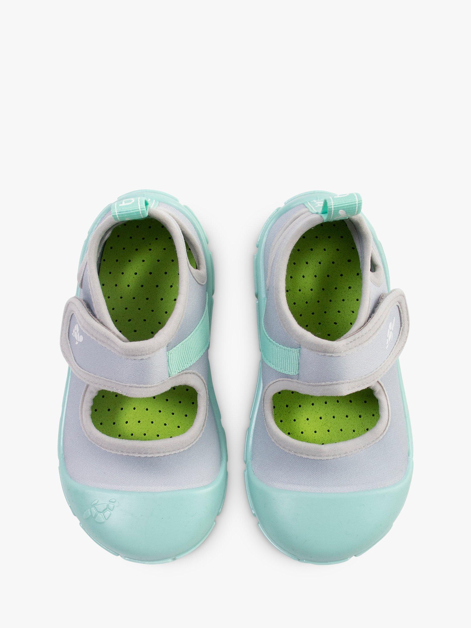 Product image 4 of 6, which shows Turtl Kids' Sports Sandal, Silver/Aqua, 2-3
