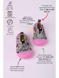 Turtl Kids' Recycled Aqua Shoes - view 2, Print/Pink