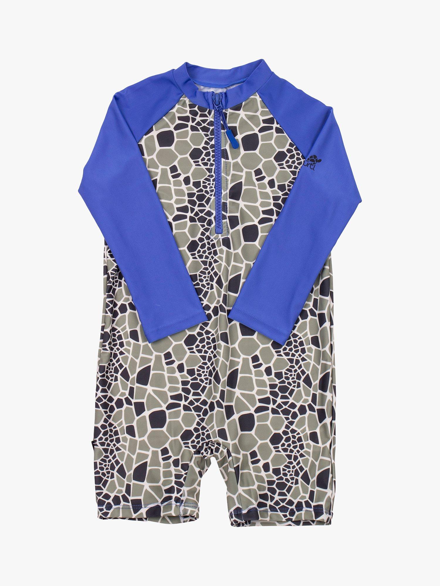 Product image 3 of 5, which shows Turtl Kids' Recycled One Piece Swimsuit, Blue, 1-2 years