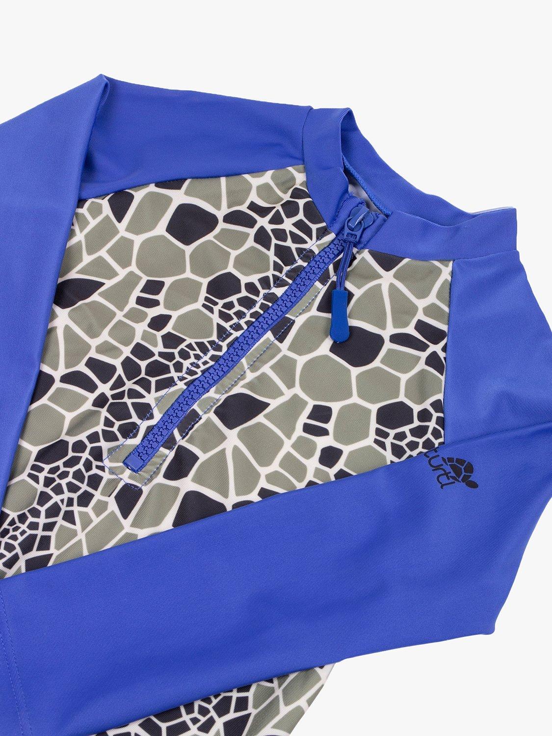 Product image 4 of 5, which shows Turtl Kids' Recycled One Piece Swimsuit, Blue, 1-2 years