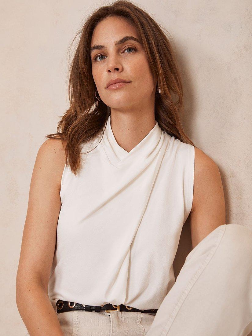Mint Velvet Sleeveless Draped Top