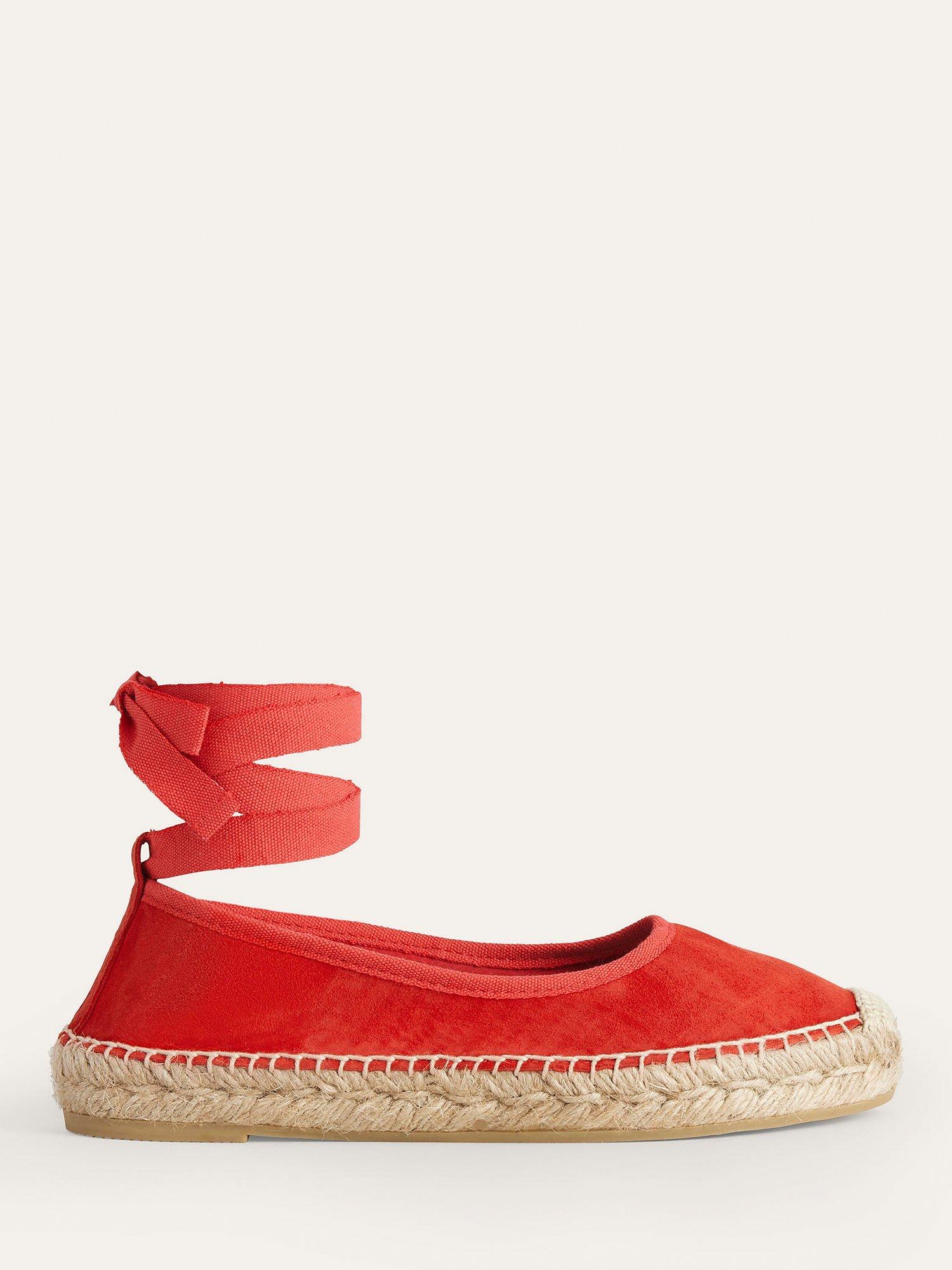 Boden Ankle Tie Espadrilles, Vermillion
