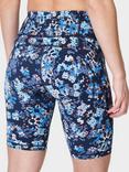 Sweaty Betty Power 9" Power Biker Shorts, Blue Floral